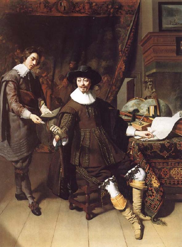 Thomas De Keyser Portrait of Constatijn Huygens and his clerk oil painting picture